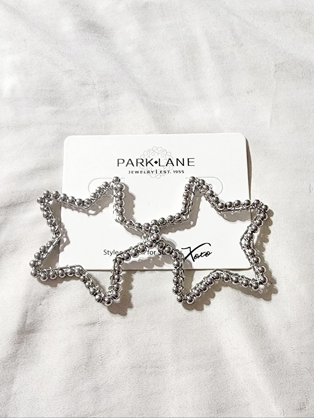 Park Lane Silver Star-Shaped Hoop Earrings for Kids